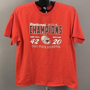 Ohio State Buckeyes Shirt Mens XL Red NCAA Football 2014 National Champions